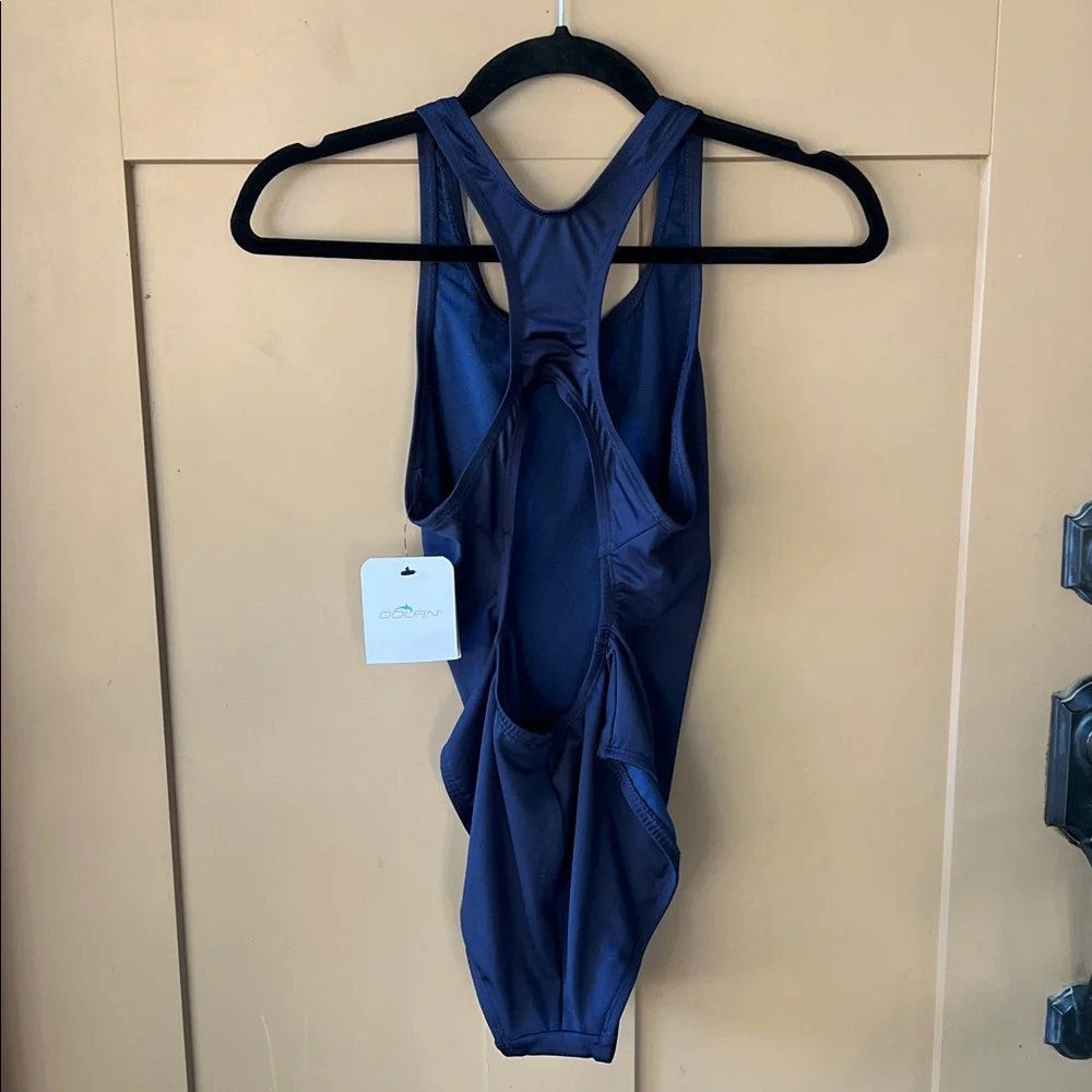 Dolfin New W Tag Navy Girls Large One Piece Swim Suit